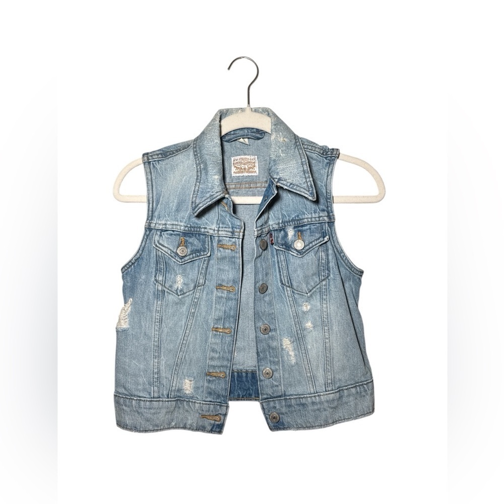 Levi's Distressed Jean Vest for Girls